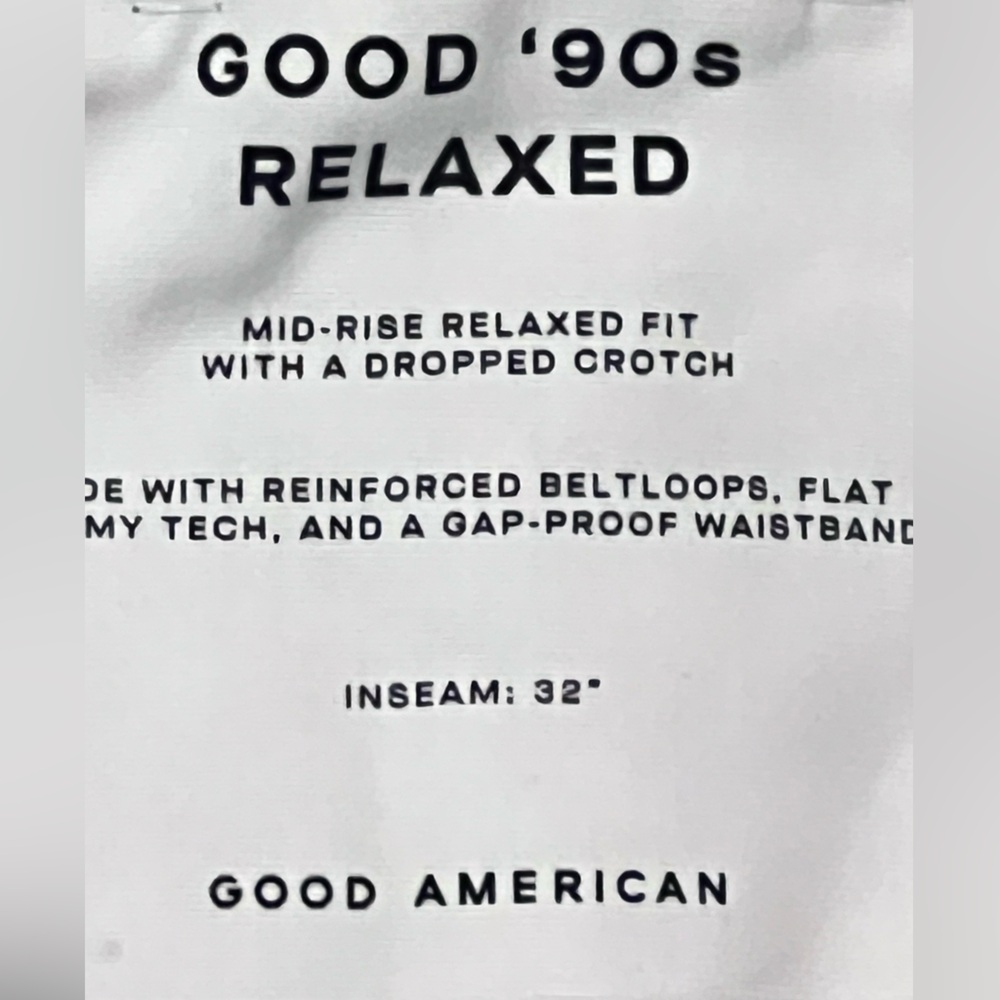 Good American Good ’90 Relaxed Jeans – Size 00 | NWT | Blue690 - Picture 10 of 10
